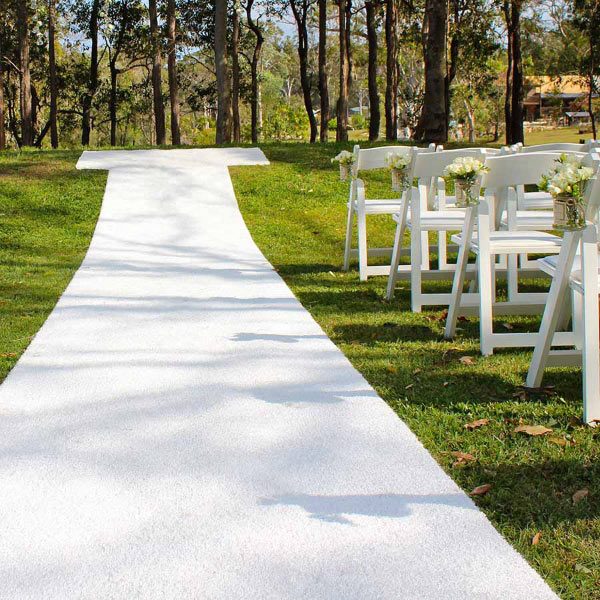 White Outdoor Carpet 6m Beautiful, Outdoor Carpet Runner For Wedding
