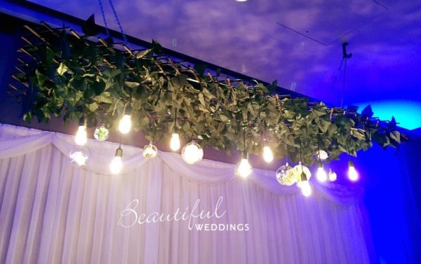 Hanging Greenery with Lights