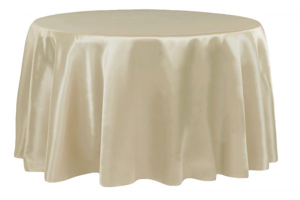 Champagne Satin Tablecloth Round
