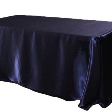 Navy Satin Tablecloth Rectangle